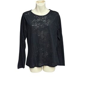 Crocs medical apparel size medium Black Sheer Top perfect for layering